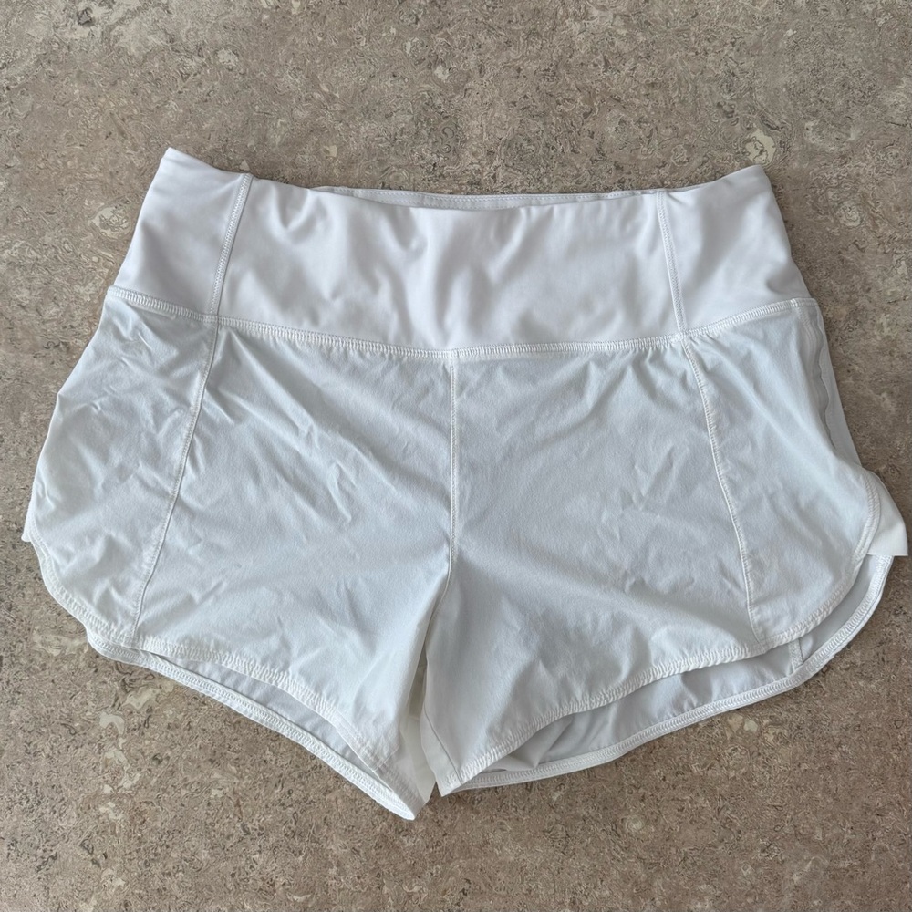 Athleta white run with it shorts size small